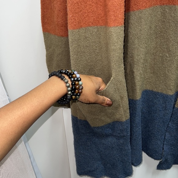 MADEWELL color block open cardigan sweater duster - Picture 8 of 16